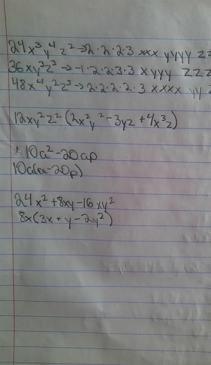 factor each of the following by factoring out the GCF 2x {}^(7) - 10x {}^(5) + 20x-example-1