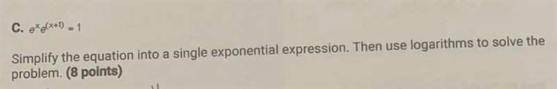 I just need help simplifying it into a single exponential expression. Thank you-example-1