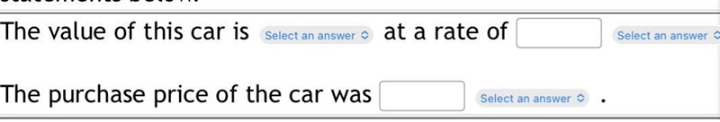 The equation V = 16300 (0.94)^t represents the value (in dollars) of a car t years-example-1