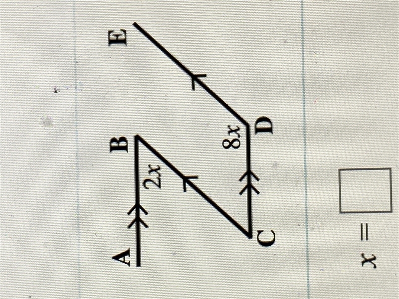 Find the value of x in each case-example-1