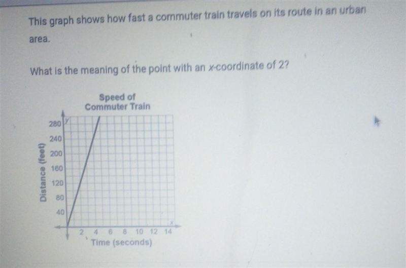 answer A it takes the commuter train 60 seconds to go 100 ftanswer B the commuter-example-1