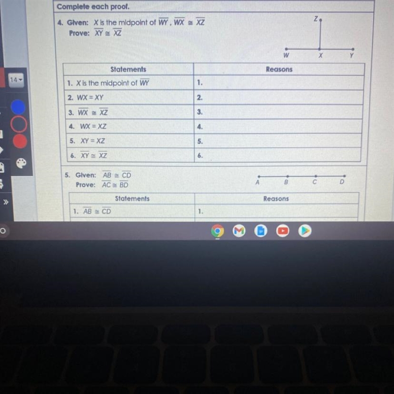 Complete each proof, there’s a total of 6 statements I just need reasons!-example-1