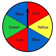 You spin a spinner below. What is the probability of it landing on a blue space?1/21/31/62/3-example-1