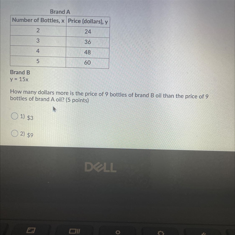 Help please this is a practice question for points-The other options are $18 and $27-example-1