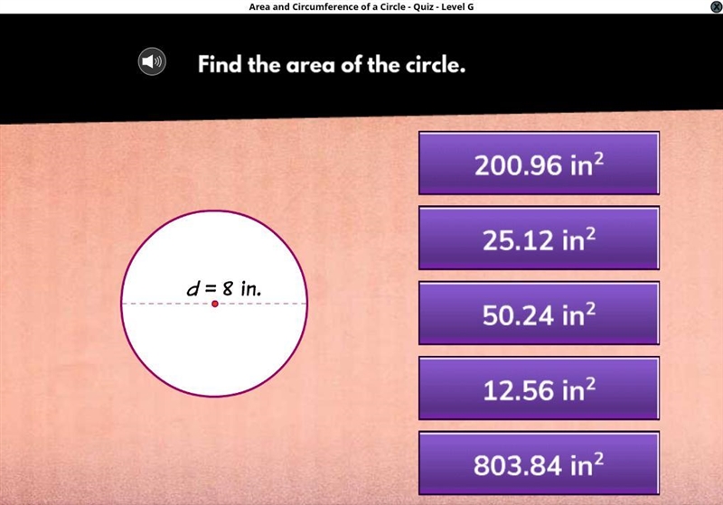 Find the area of the circle 8-example-1