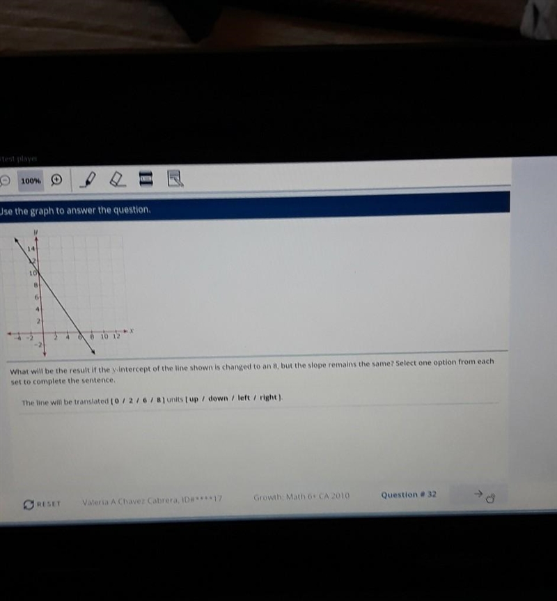 use the graph to answer the question what will be the result if the y-intercept of-example-1