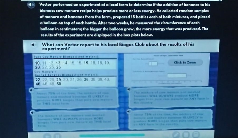 Vector performed an experiment at a local farm to determine if the addition of bananas-example-1