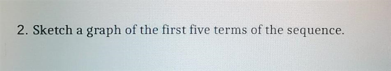 Please help me sketch a graph for this sequence (I've already solved it): 2/3, 1, 3/2, 9/4, 27/8-example-1