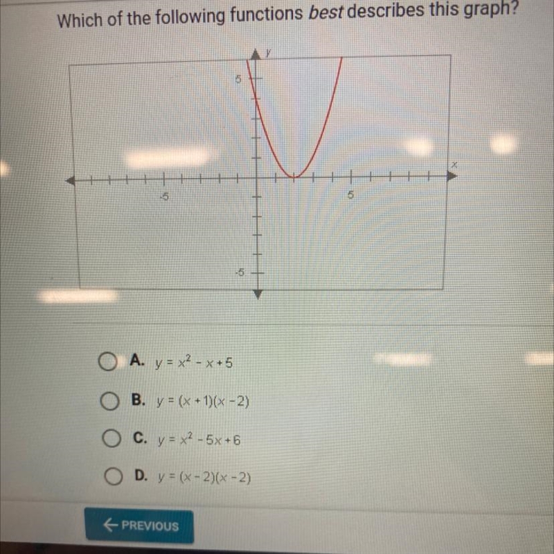 Which of the following functions best describes this graph?-example-1