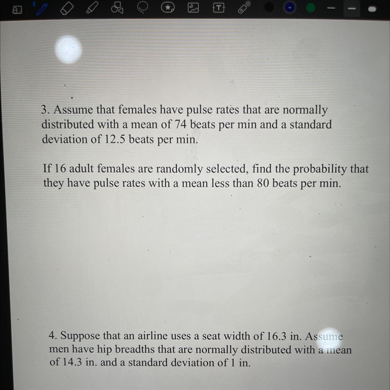 Assume that females have pulse rates that are normally distributed with a mean of-example-1