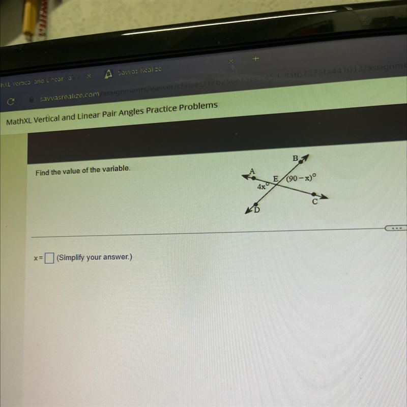 Find the value of the variable. Pic has the full question. please help.-example-1