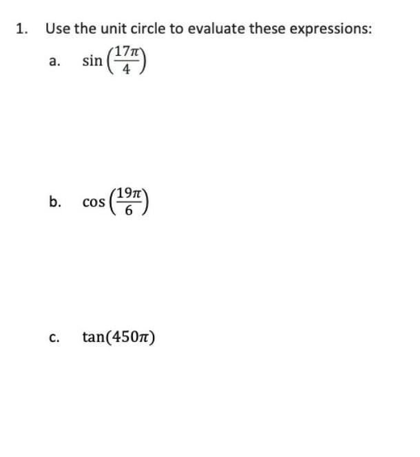 I dont get how to solve the problem with a unit circle-example-1