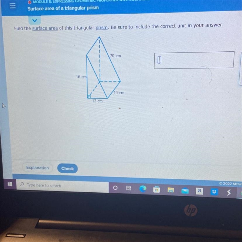 Find the surface area of this triangular Be sure to include the correct unit in your-example-1