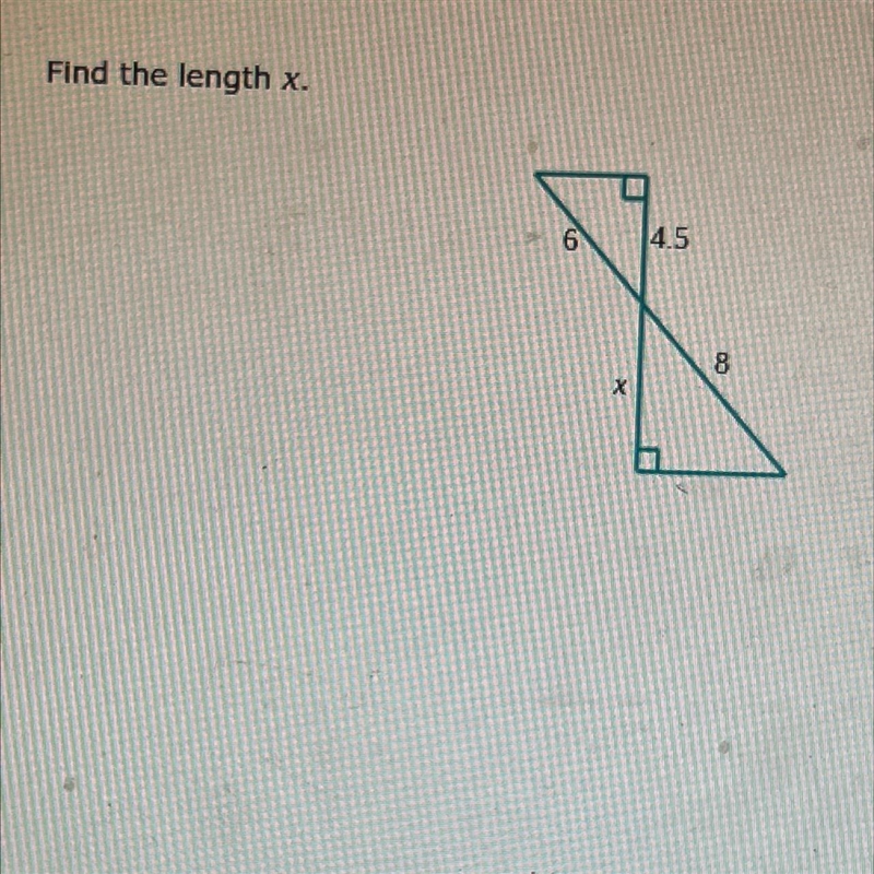 Find the length x. pls help-example-1