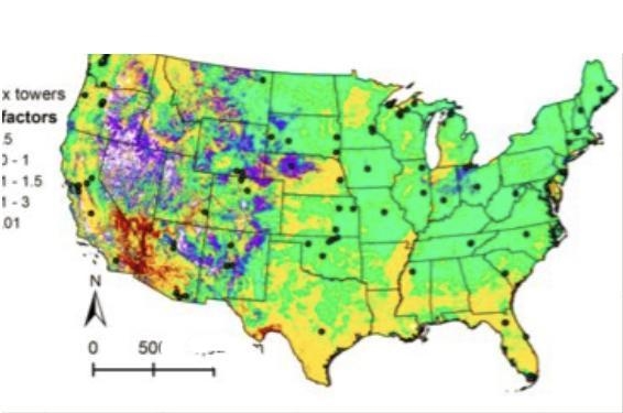 A map has a scale factor of 1 inch: 50 miles. Two cities are 550 miles apart. How-example-1