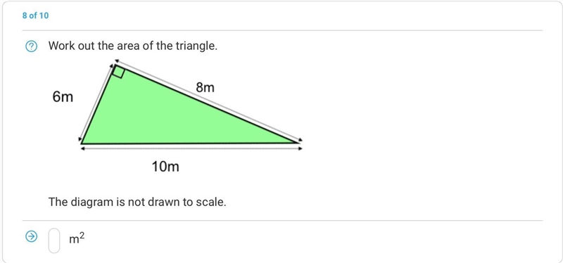 Work out the area of the triangle-example-1