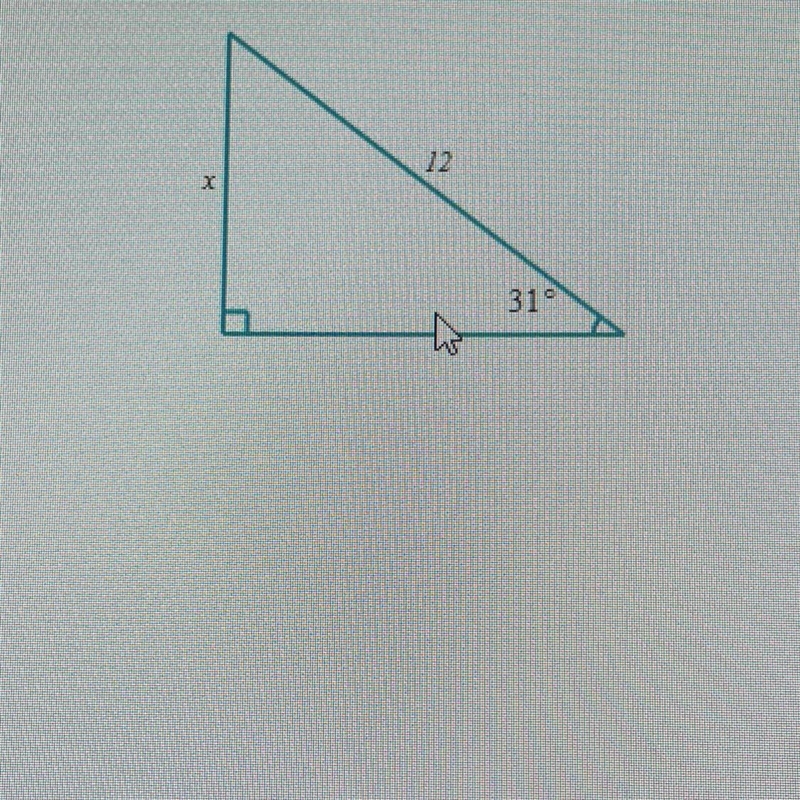 Solve for x in the triangle. Round your answer to the nearest tenth.-example-1