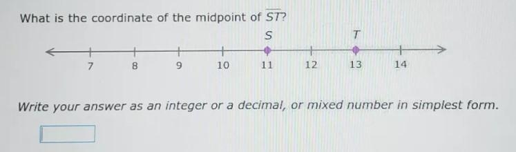 What is the coordinate of the midpoint of S the midpoint of ST write your answer as-example-1