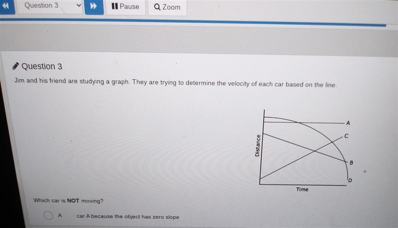 Question 3 and his friend are studying a graph. They are trying to determine the velocity-example-1