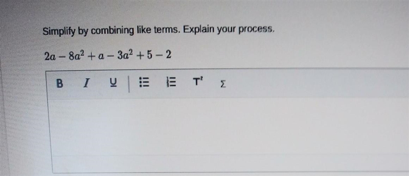 Help me show your process anx simply by coming like terms-example-1