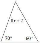 Find the value of x for the triangle.-example-1