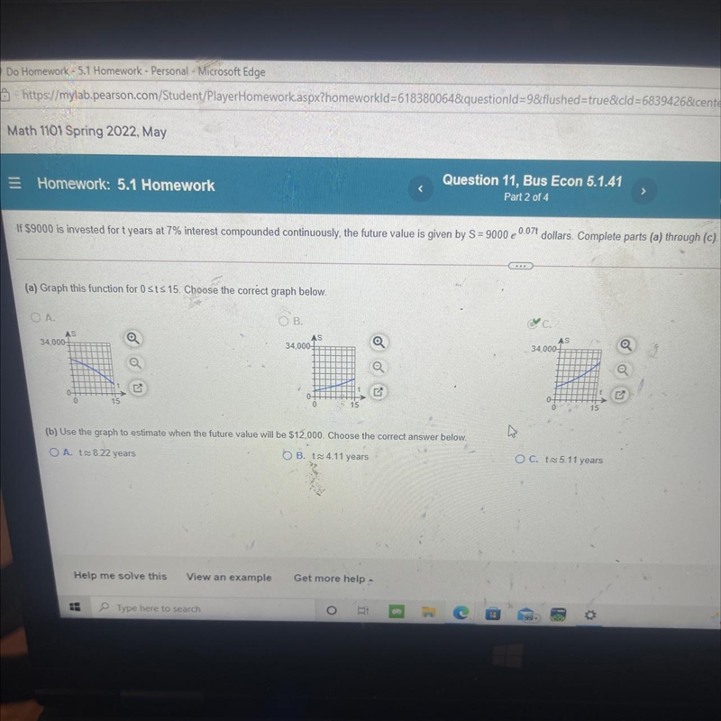 Hello I need help with parts b, c and d-example-1