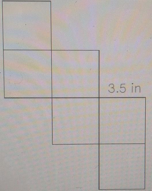 a square box is being cut apart and has a measurement system below. What is the surface-example-1