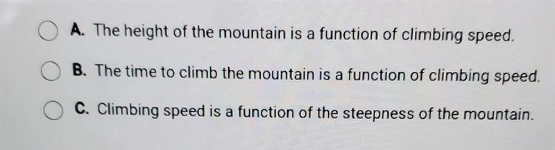 Bree is climbing a mountain. She knows that the faster she climbs, the less time the-example-1