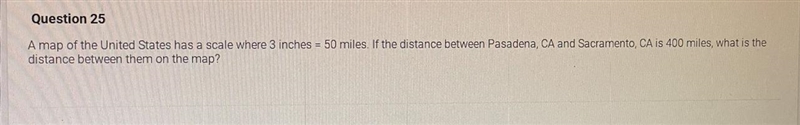 Would the distance between them on the map be 24 inches??-example-1