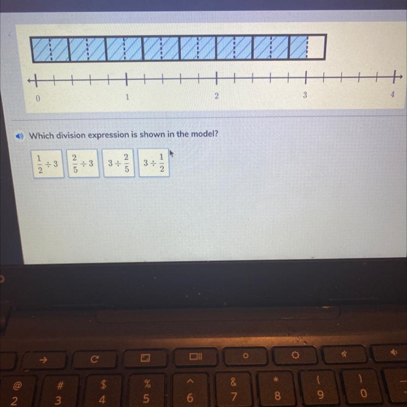 Which division expression is shown in the model-example-1