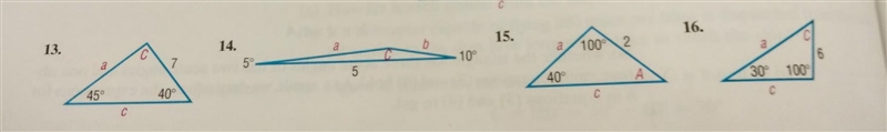 NO LINKS!!! Solve each triangle. Part 1a​-example-1