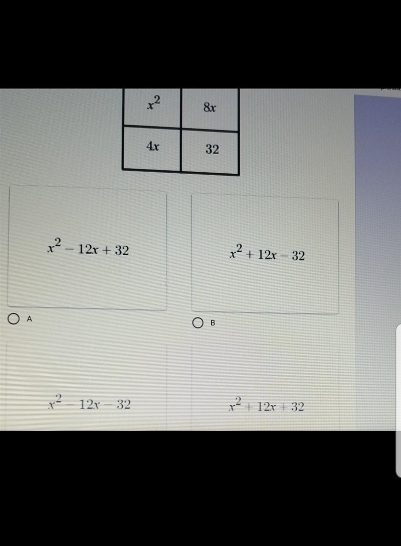 Which of the following quadratic represent the graphic organizer below?-example-1