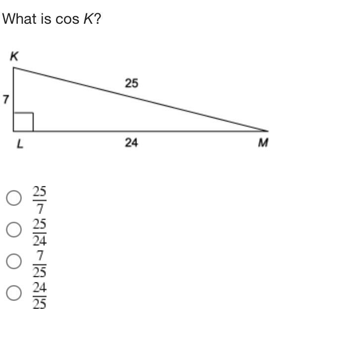 What is cos K? Look at the diagram-example-1