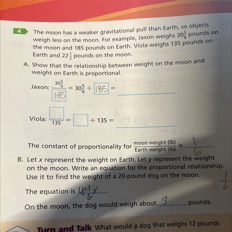 The moon has a weaker gravitational pull than Earth, so objectsweigh less on the moon-example-1