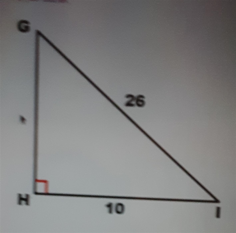 Find the measure of angles G and the length of GH-example-1