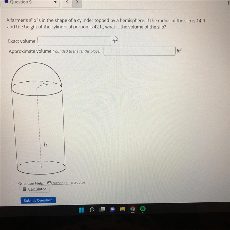 Exact volume: Approximate volume:-example-1