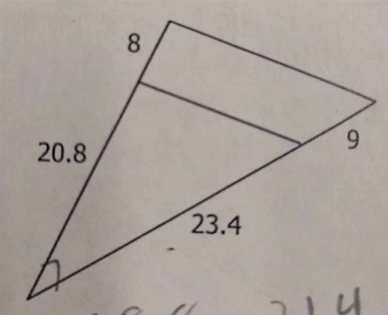 Determine if the triangles can be proved similar​-example-1