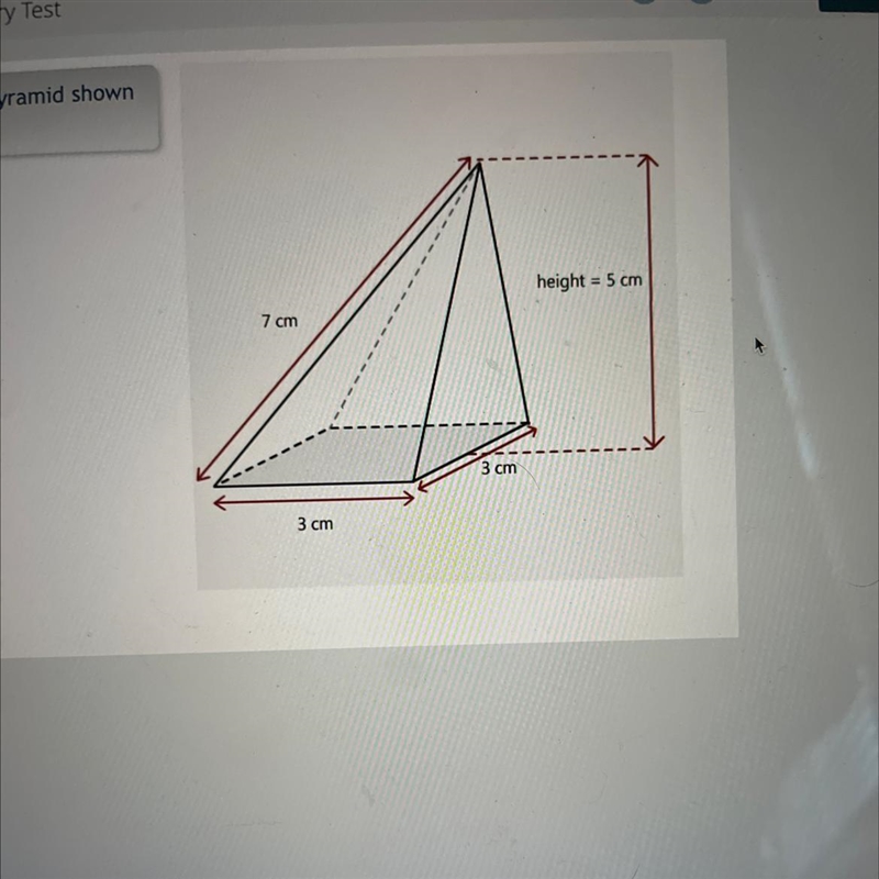 What is the volume of the pyramid shown in the diagram? 12 cm³ 15 cm³ 21 cm³ 45 cm-example-1