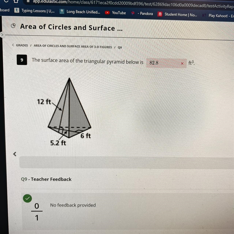 The surface area of the triangular pyramid 12 ft. 6 ft 5.2 ft-example-1