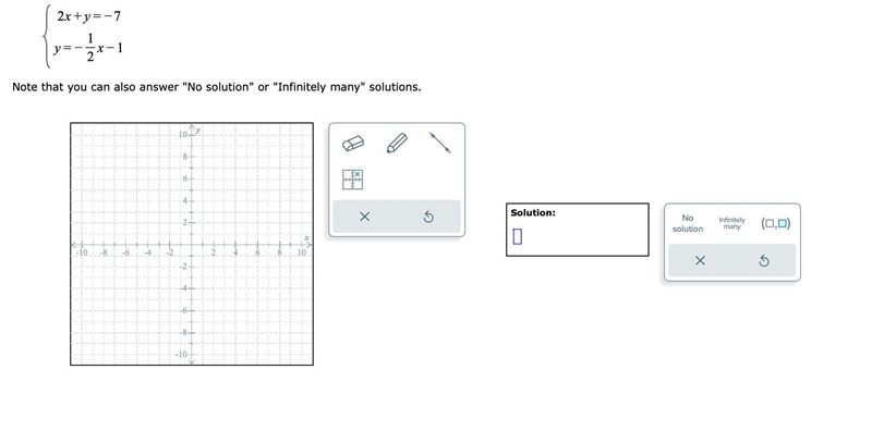 Graph the system below and write its solution.(SHOW POINTS WHEN GRAPHING)-example-1