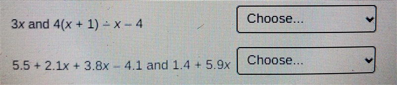 Choose Yes or No to tell if each pair of expressions is equivalent. No 3x + 1 -x+1 and-example-1