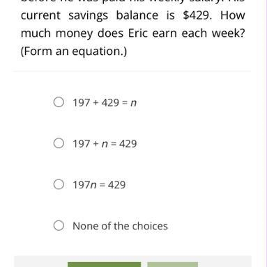 Eric had $197 in his savings account before he was paid his weekly salary. His current-example-1