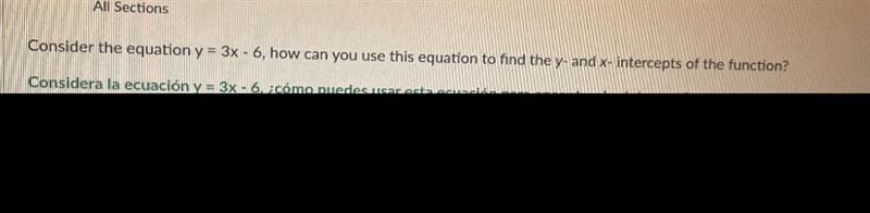 Consider the equation y = 3x - 6, how can you use this equation to find the y- and-example-1