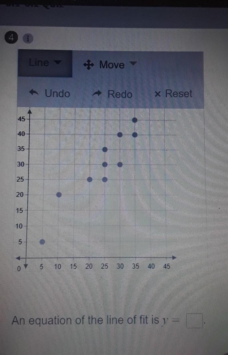 Draw a line of fit using 20, 25 and 25,30-example-1