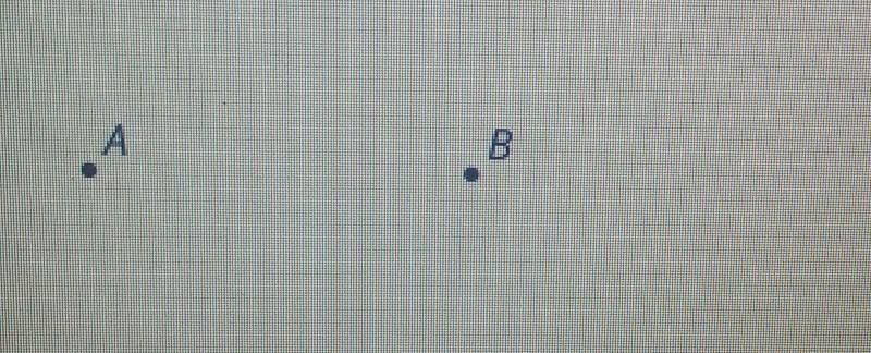 Here are 2 points in the plane. Explain how to construct a line segment that is half-example-1