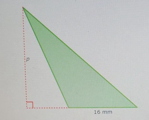 What is the missing length?Area of shaded region = 184 mm^2.p = ___ milimeters.-example-1