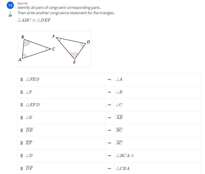 Identify all pairs of congruent corresponding parts. Then write another congruence-example-1