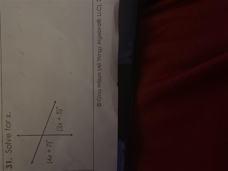 How would I solve for x on this question-example-1