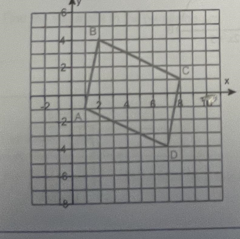 Is ABCD below a rectangle? Explain. A. No, because ABCD is a parallelogram and its-example-1