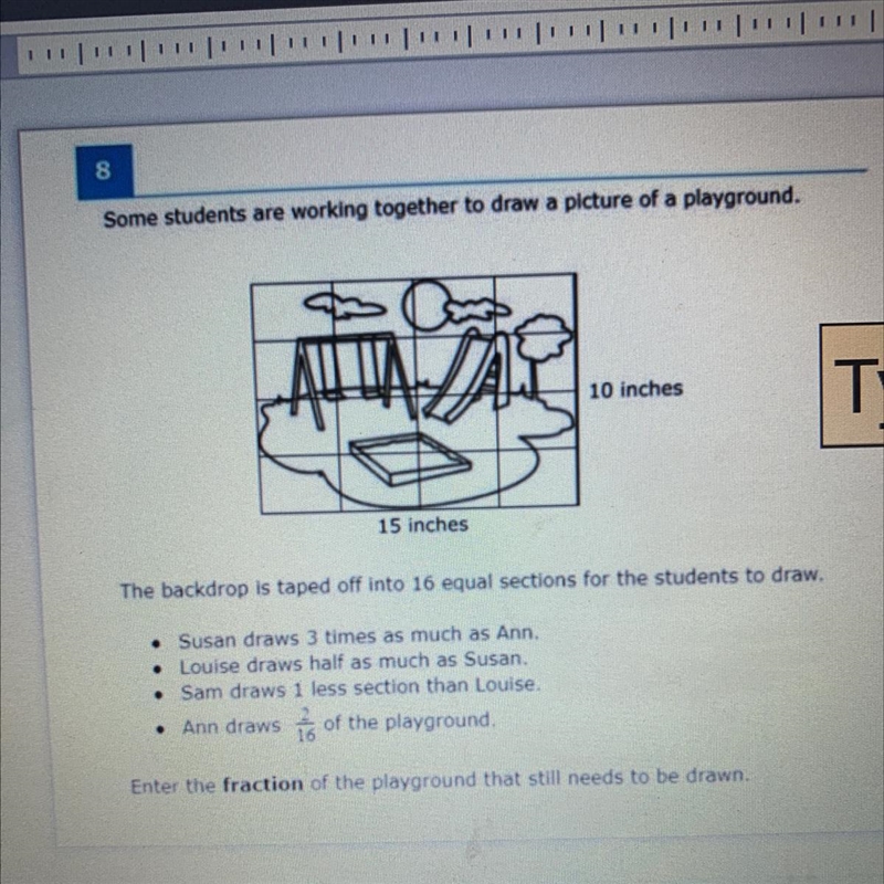 Some students are working together to draw a picture of a playground.-example-1